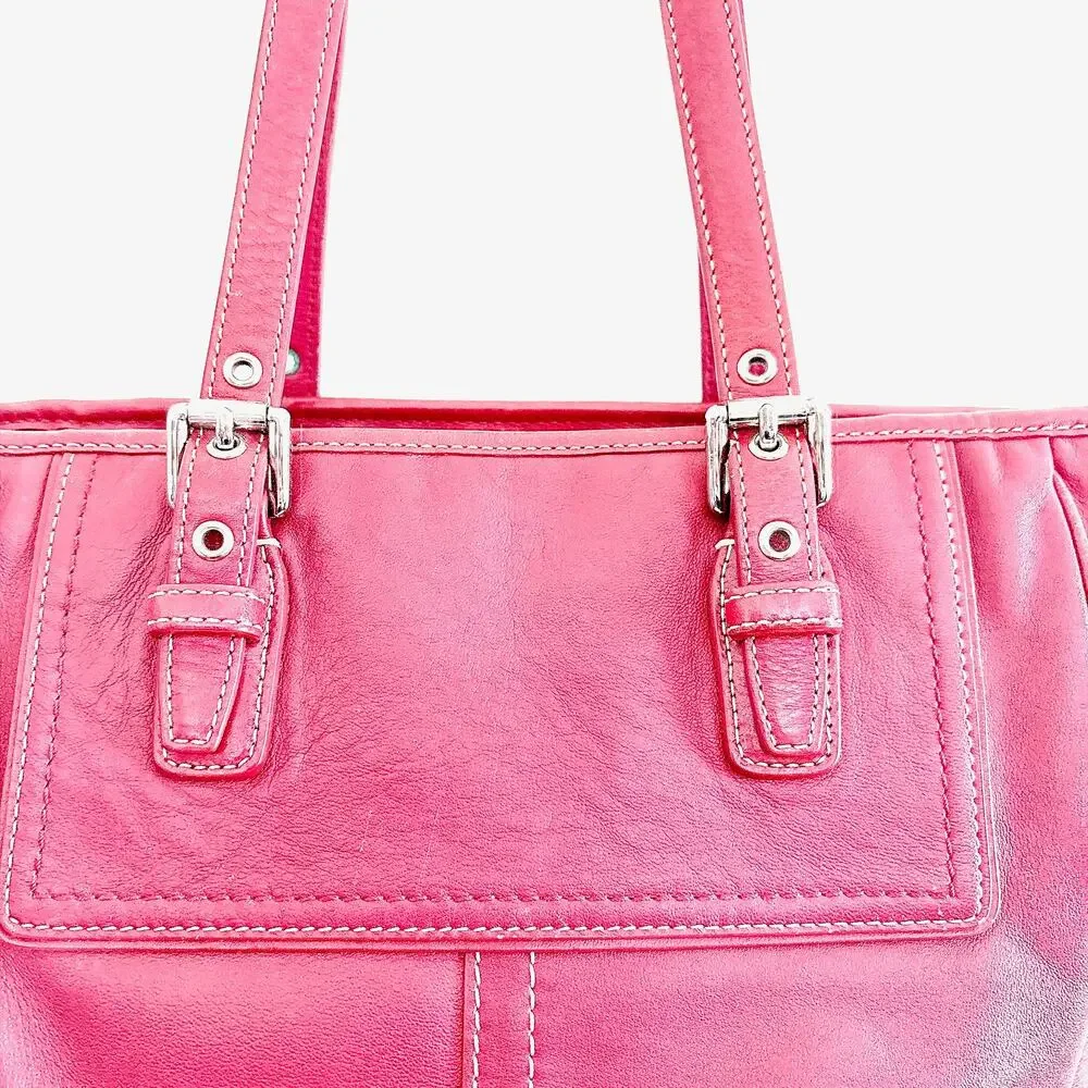 VINTAGE COACH LEGACY CLASSIC LEATHERWARE TOTE/SHOULDER BAG - RED